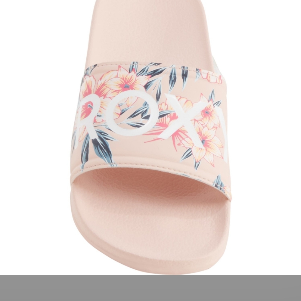 Roxy Slippy RO Floral Sport Slide Sandals (For Girls), Light Pink - Picture 9 of 12
